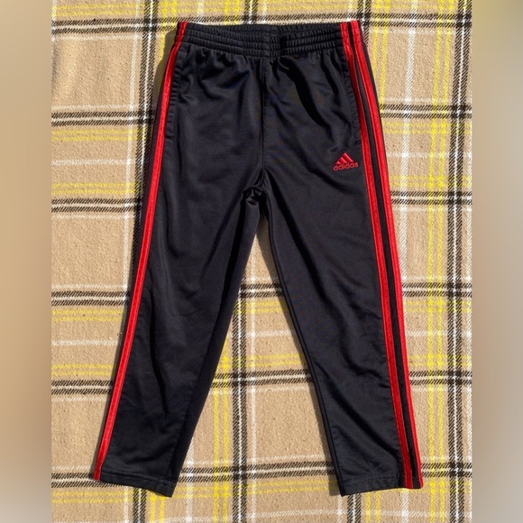 adidas Other - Adidas Boys Black with Red Strip Sweatpants with Pockets